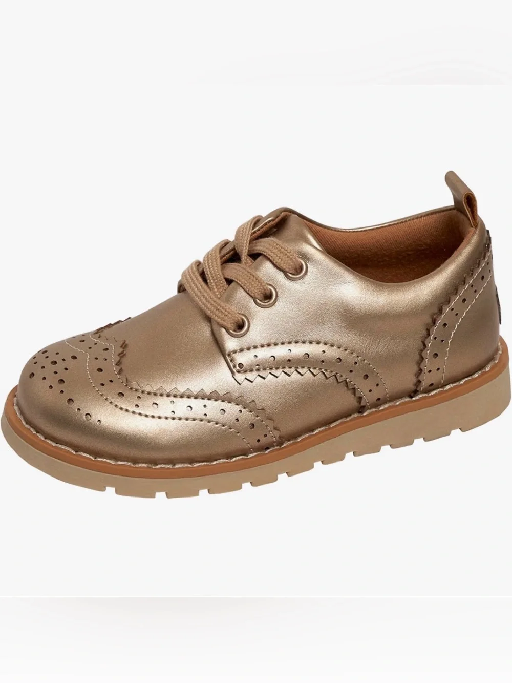 The Modern Moments by Gerber Toddler Girl Oxford Dress Shoes Metallic Gold New